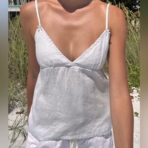 Brandy Melville Edith Linen Tank Top